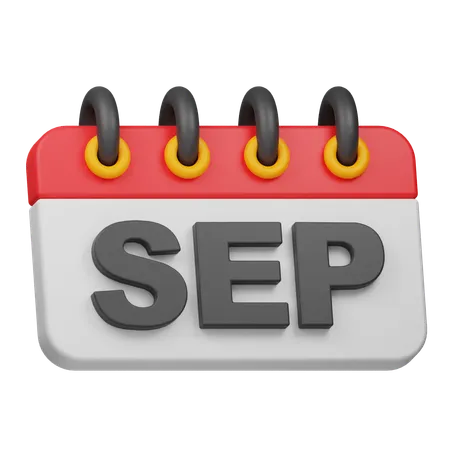 September Month  3D Icon