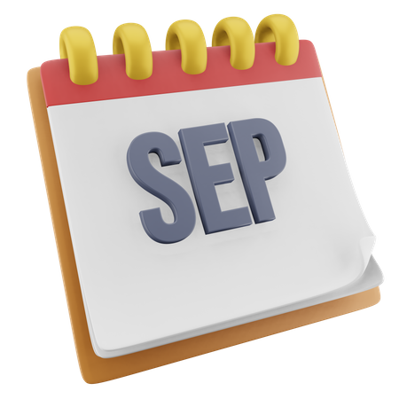 September Month  3D Icon