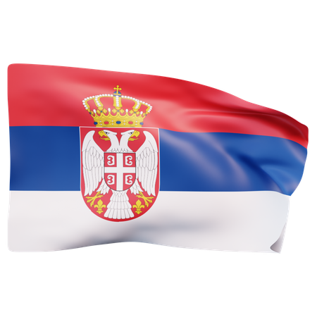 Bandeira da Sérvia  3D Icon