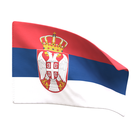 Serbia Flag  3D Icon