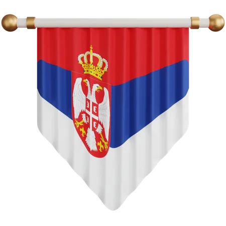 3 D Rendering Ornament Serbia National Flag Isolated 3D Icon