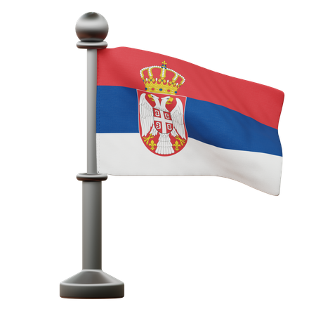 Serbia Flag  3D Icon