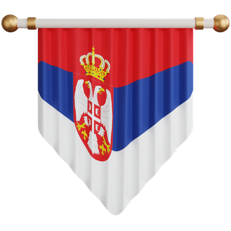 Serbien Flagge  3D Icon