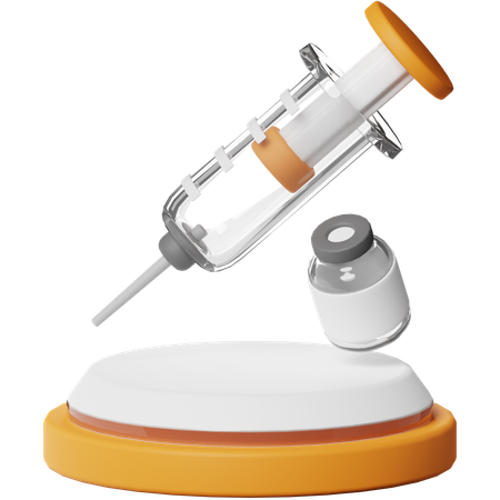 Vaccin en seringue  3D Icon