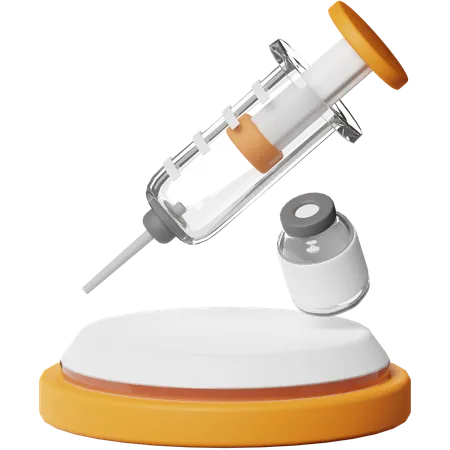 Vaccin en seringue  3D Icon