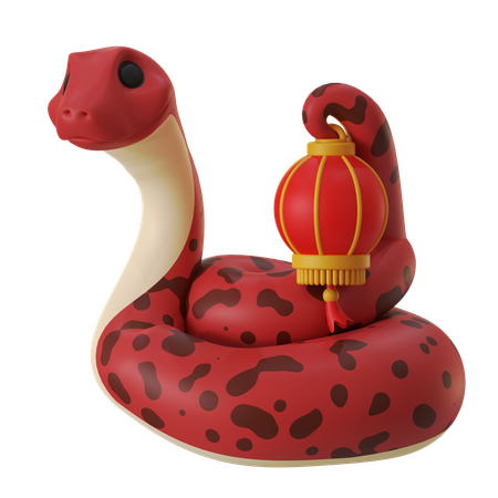 Serpiente china  3D Icon