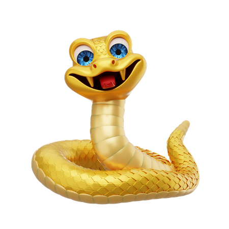 Serpiente dorada  3D Icon