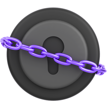 Serrure à chaîne  3D Icon