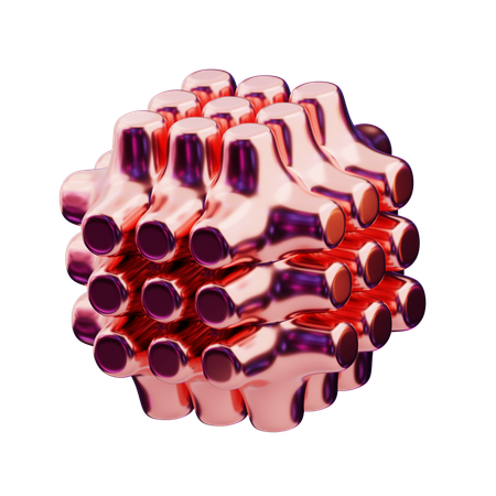 Serrure à nœud en cuivre abstrait chromatique  3D Icon