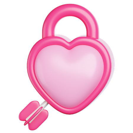 Verrouiller l'amour  3D Icon