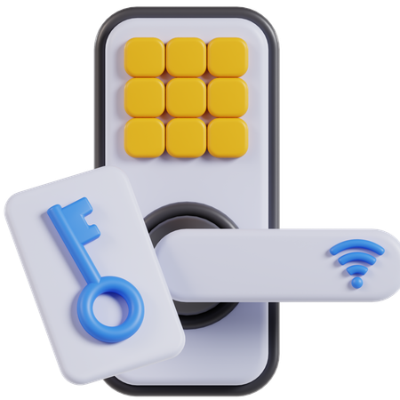 Serrure de porte intelligente  3D Icon