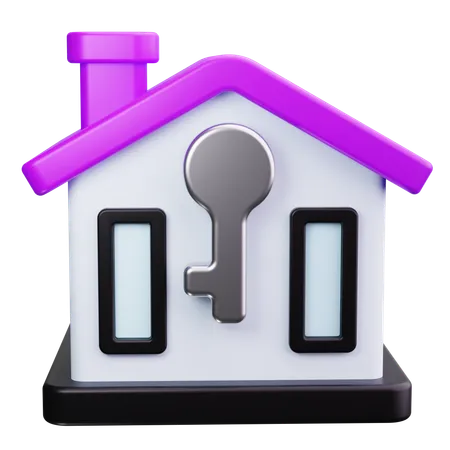 Verrouiller la maison  3D Icon