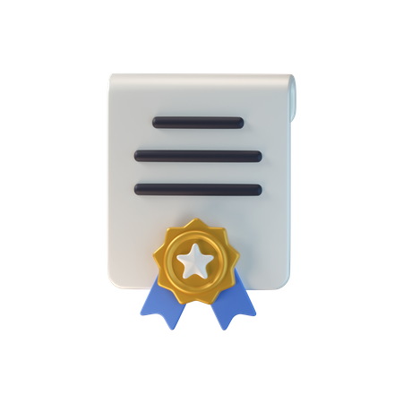 Sertificate  3D Icon
