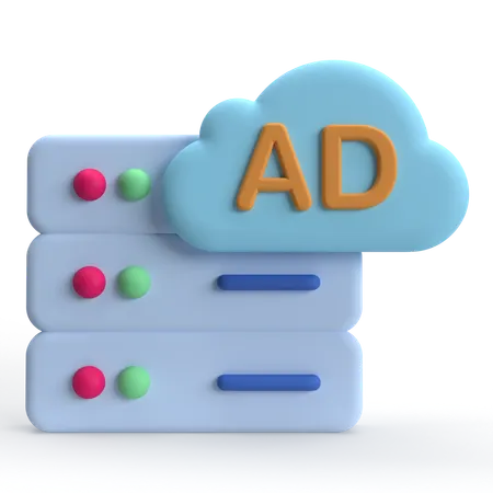 Server AD  3D Icon