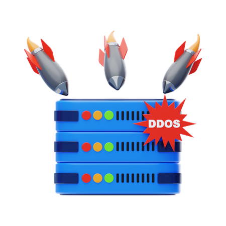 Server Attacked  3D Icon