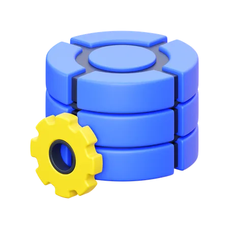 Server Big Data Gear Service  3D Icon