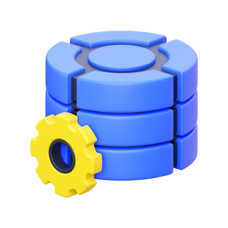 Server Big Data Gear Service  3D Icon