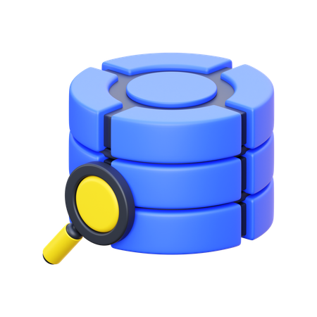 Server Big Data Magnifier Search  3D Icon