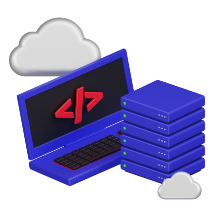 Server Code  3D Icon