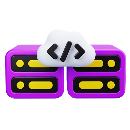 Server Coding  3D Icon