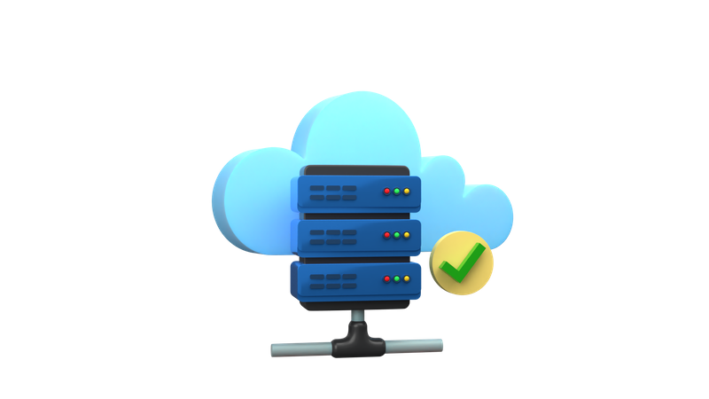 Server Completed  3D Icon