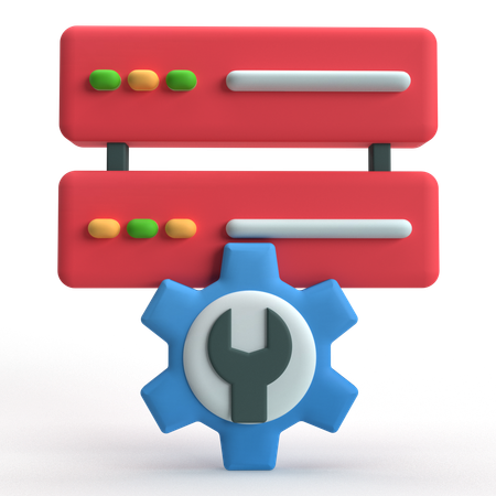 서버 구성  3D Icon
