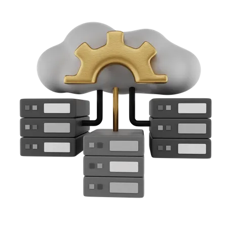 Server Configuration  3D Illustration