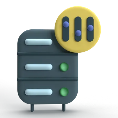 Server Control  3D Icon