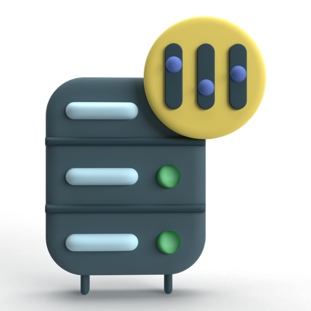 Server Control  3D Icon