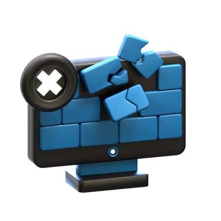 Server crash  3D Icon