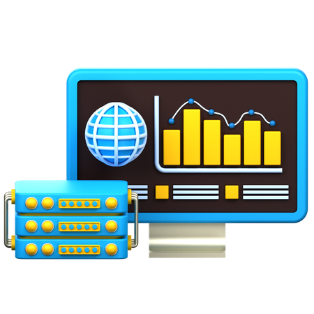 Server Data Analysis  3D Icon