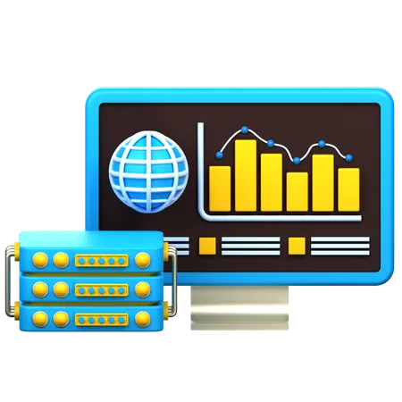Server Data Analysis  3D Icon