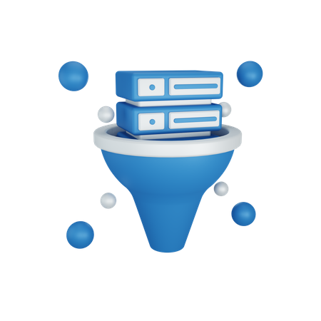 Server Data Filtering  3D Icon