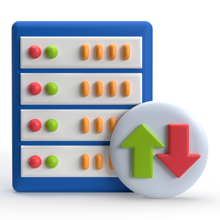 Server Data Transfer  3D Icon