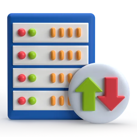 Server Data Transfer  3D Icon