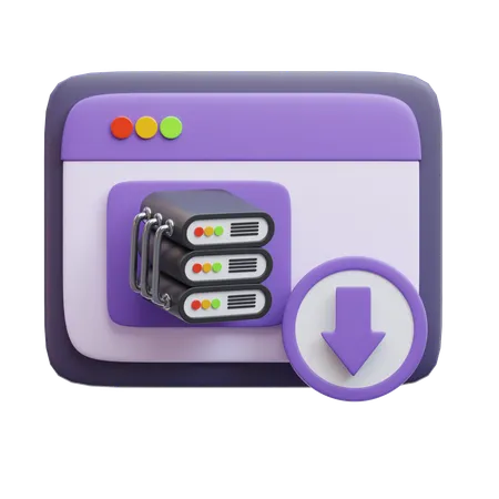 Serverdaten-Download  3D Icon