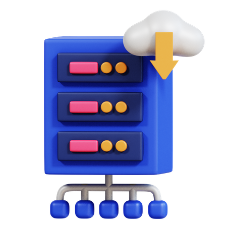 Serverdaten-Download  3D Icon