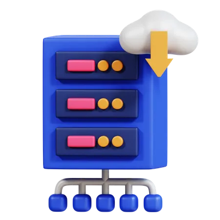 Serverdaten-Download  3D Icon