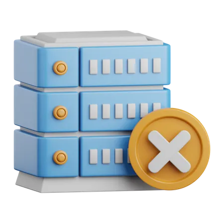 3 D Rendering Server Disconnected Isolated Useful For Cloud Network Computing Technology Database Server And Connection Design Element 3D Icon