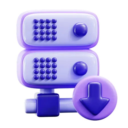 Server Download  3D Icon