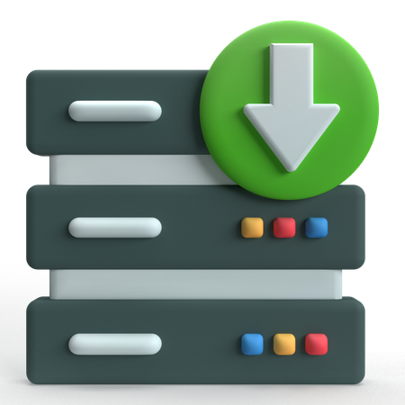 サーバーダウンロード  3D Icon