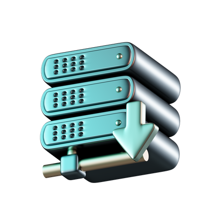 Server Download  3D Icon