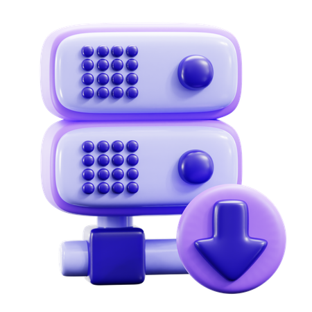 Server Download  3D Icon