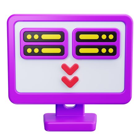 Server Download  3D Icon