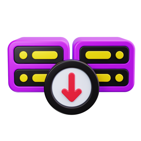 Server Download  3D Icon