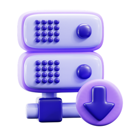 Server Download  3D Icon