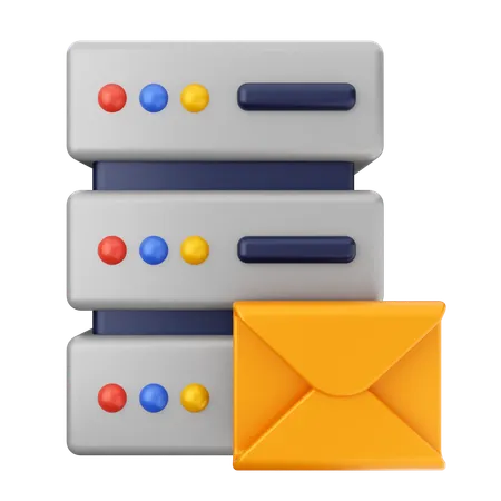 サーバーメール  3D Icon