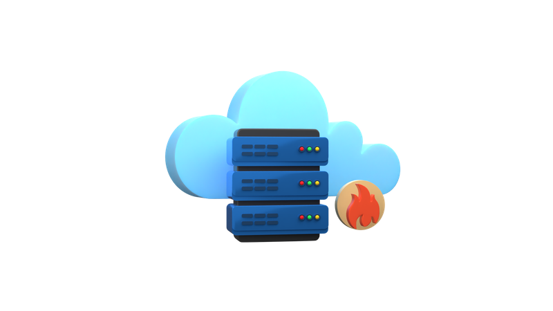 Server Firewall  3D Illustration