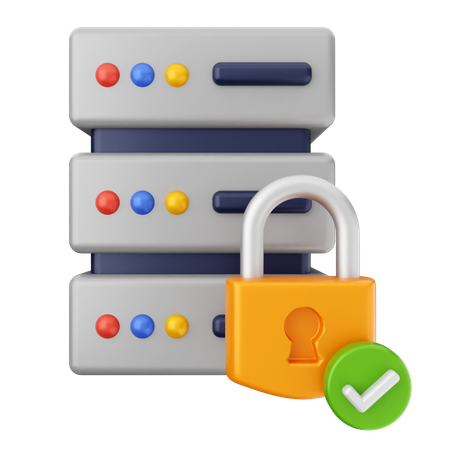 Server Internet Security  3D Icon