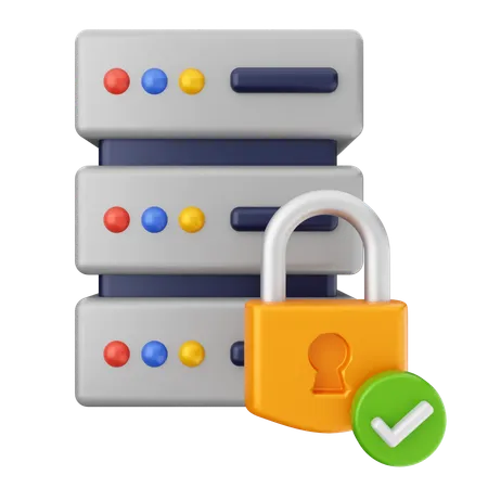 Server Internet Security  3D Icon